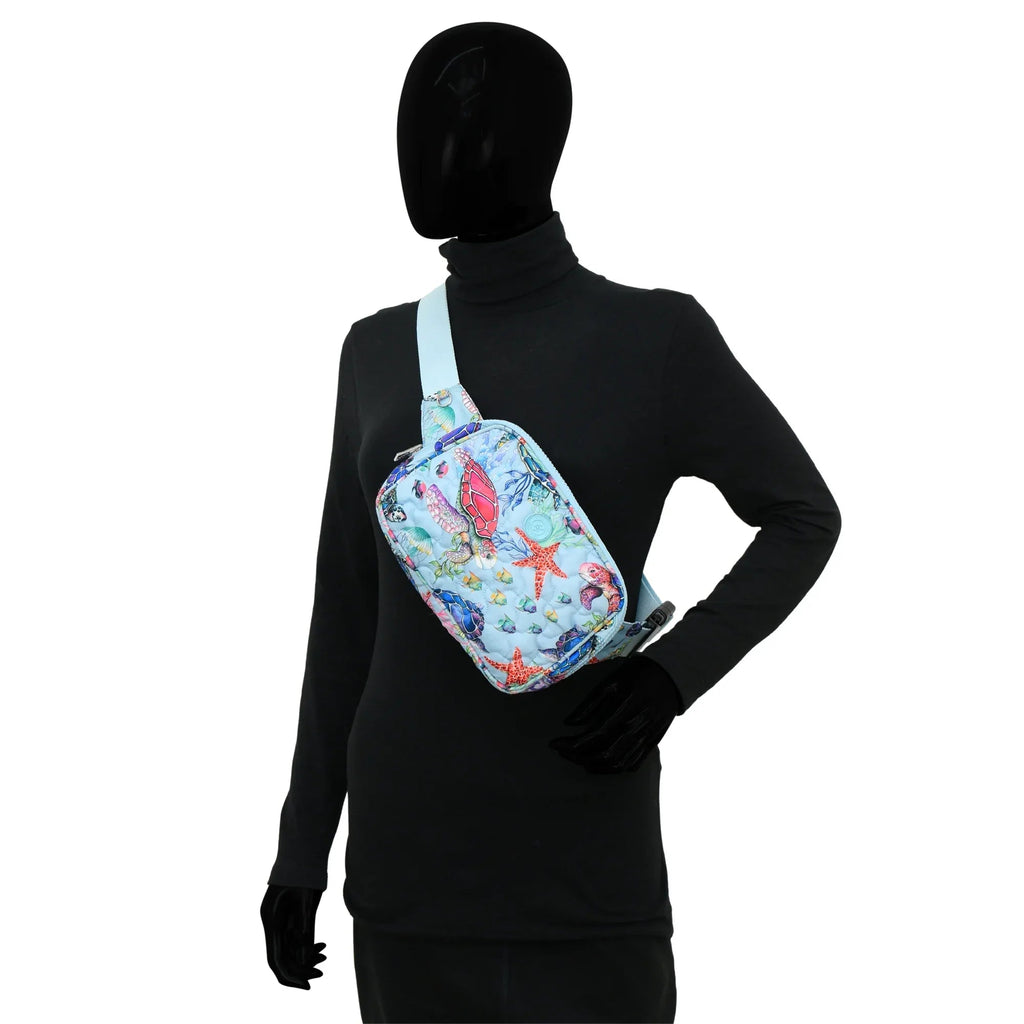 Wanderlust Quilted Fabric Fanny Pack - 16018