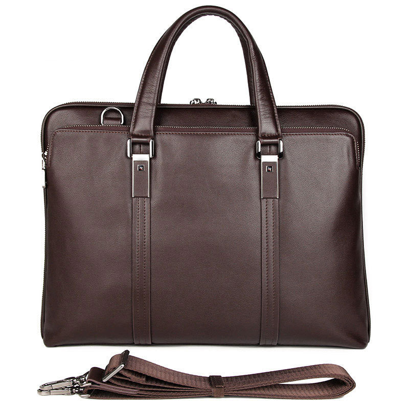 Gentleman Style Leather Men's Bags Business Bag Briefcases Men's Handbags Atmospheric And Stable Handbags Pi-Mart