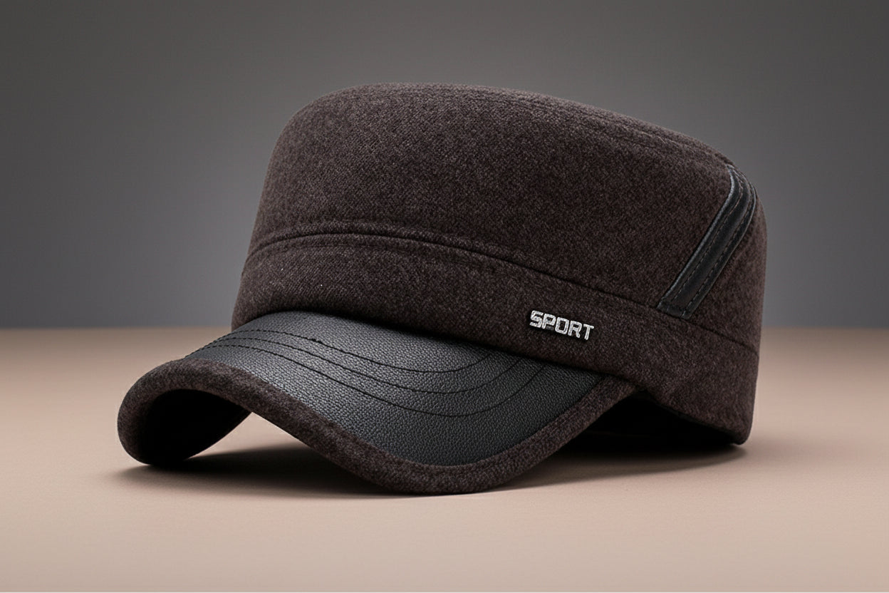 Winter Flat Hat – Classic Warm Wool-Style Newsboy Cap FitiqueFit