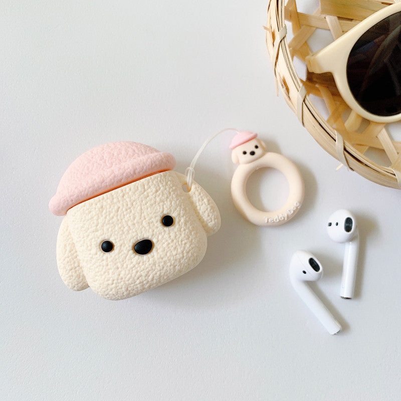 Compatible with Apple, Cartoon Hat Dog Suitable For Apple Airpods Headset Protective Case FLIPSTYLEZLLC