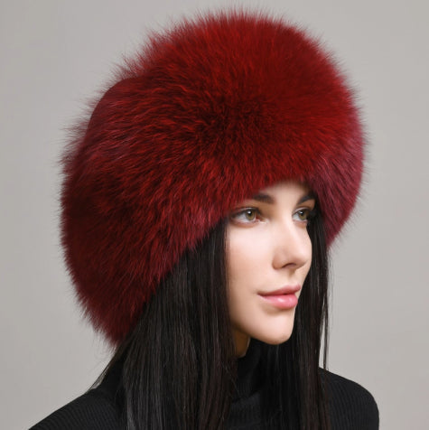 🧢 Women’s Winter Genuine Leather Ethnic Style Ear Protection Hat FitiqueFit