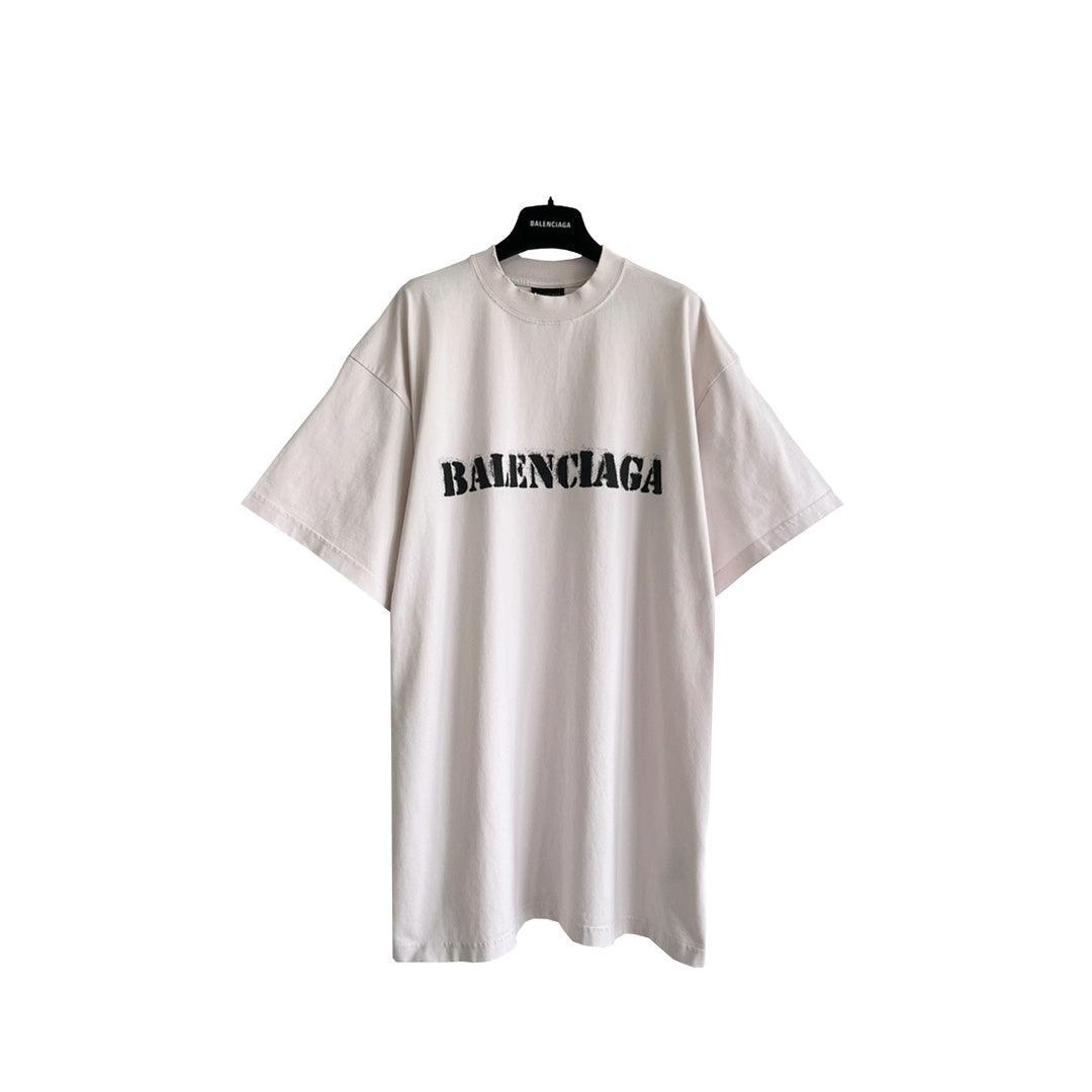 Balenciaga Cream T-Shirt Without Collar Banlieue91