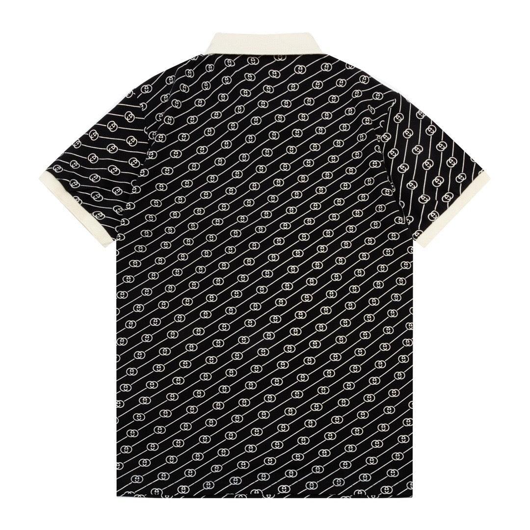 Gucci Black T-shirt with a collar Banlieue91