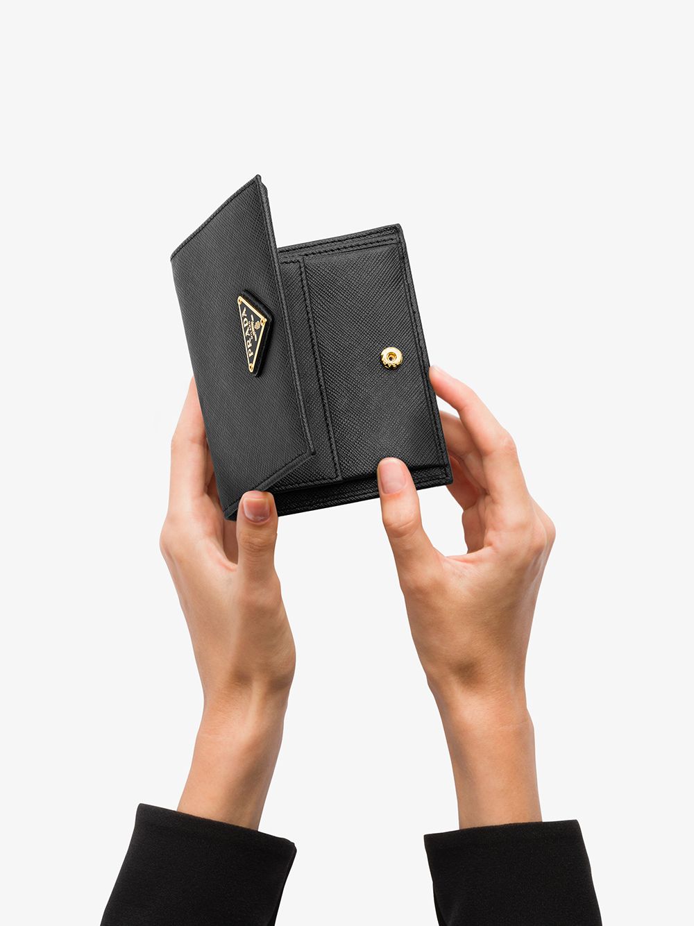 Prada Women Small Saffiano Leather Wallet