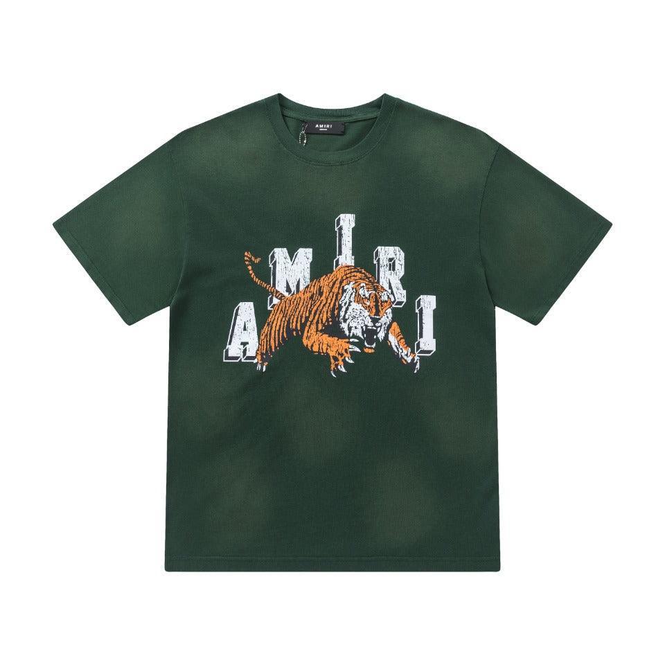 Amiri Lion Green T-Shirt Without Collar Banlieue91