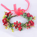 Flower Wreath Simulation Flower Leaves Hair Strap Photography Retro Hanfu Bridal Girl Flower Wreath Headwear
