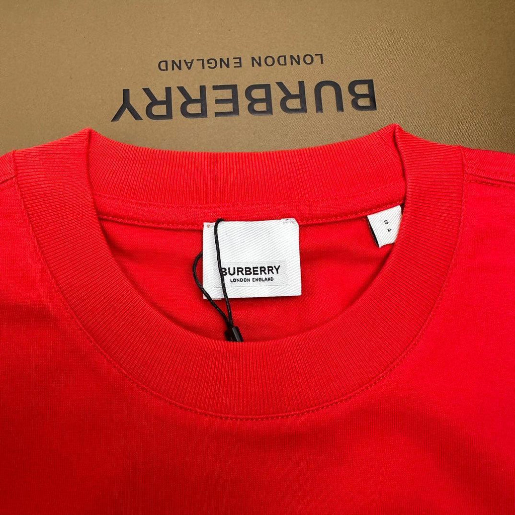 Burberry Red T-Shirt Without Collar Banlieue91