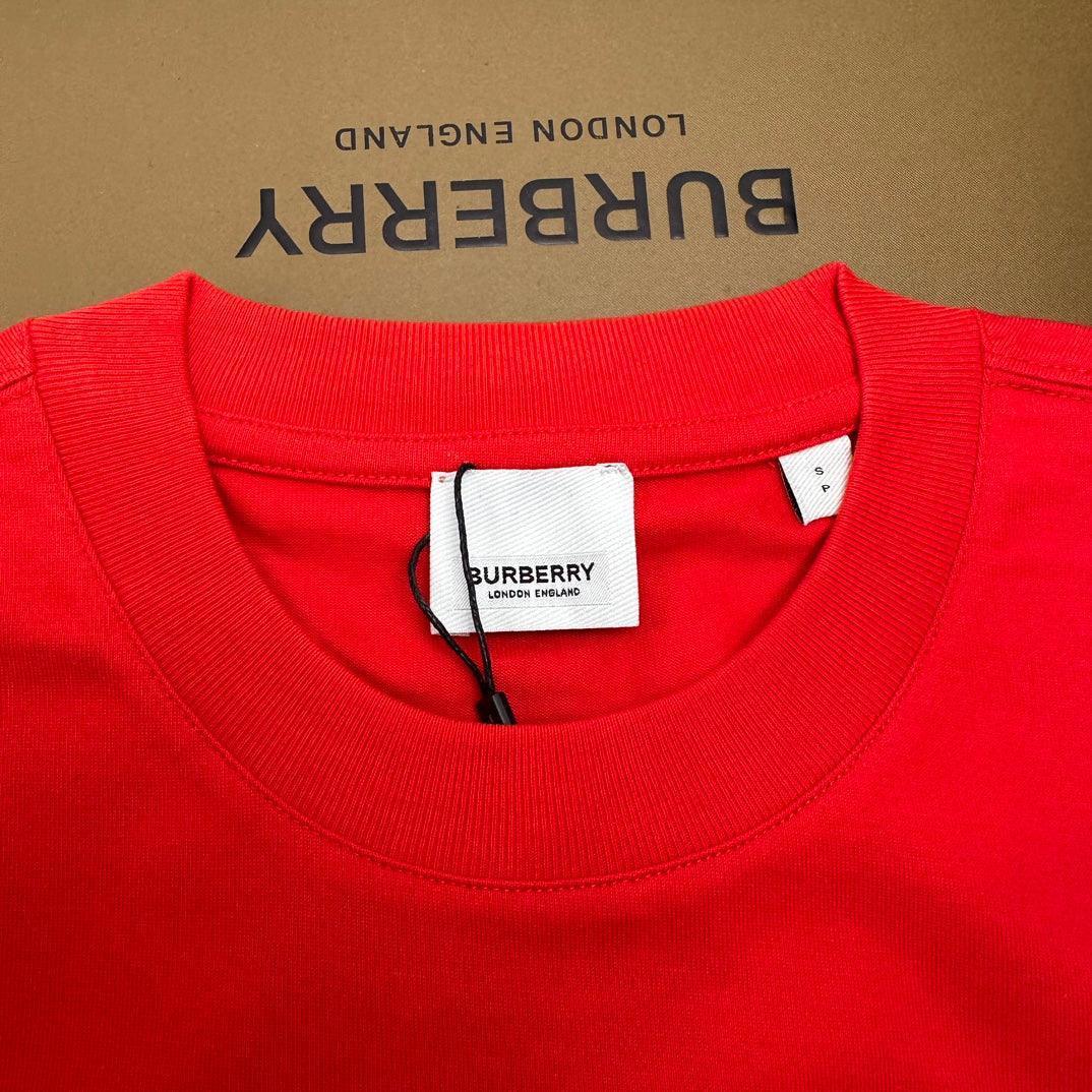 Burberry Red T-Shirt Without Collar Banlieue91