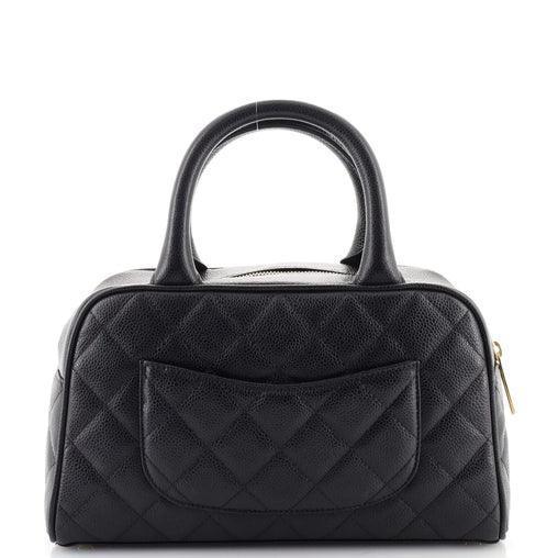 Chanel Timeless CC Bowler Bag Quilted Caviar Small Banlieue91