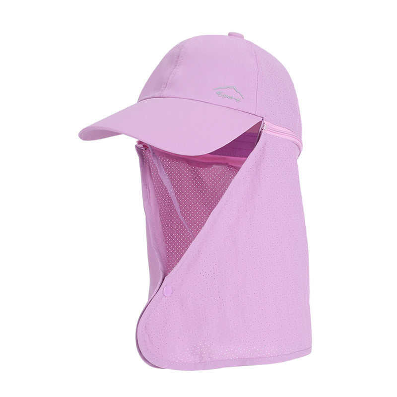 1pc Summer Baseball Cap with Detachable 360° Neck Sun Flap. For men, hiking, fishing, outdoor. V.I.P Digital Presence