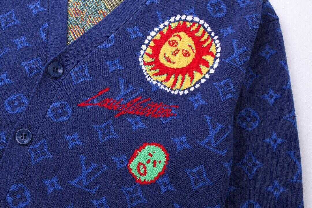 Louis Vuitton Yayoi Kusama Blue Monogram Cardigan Banlieue91