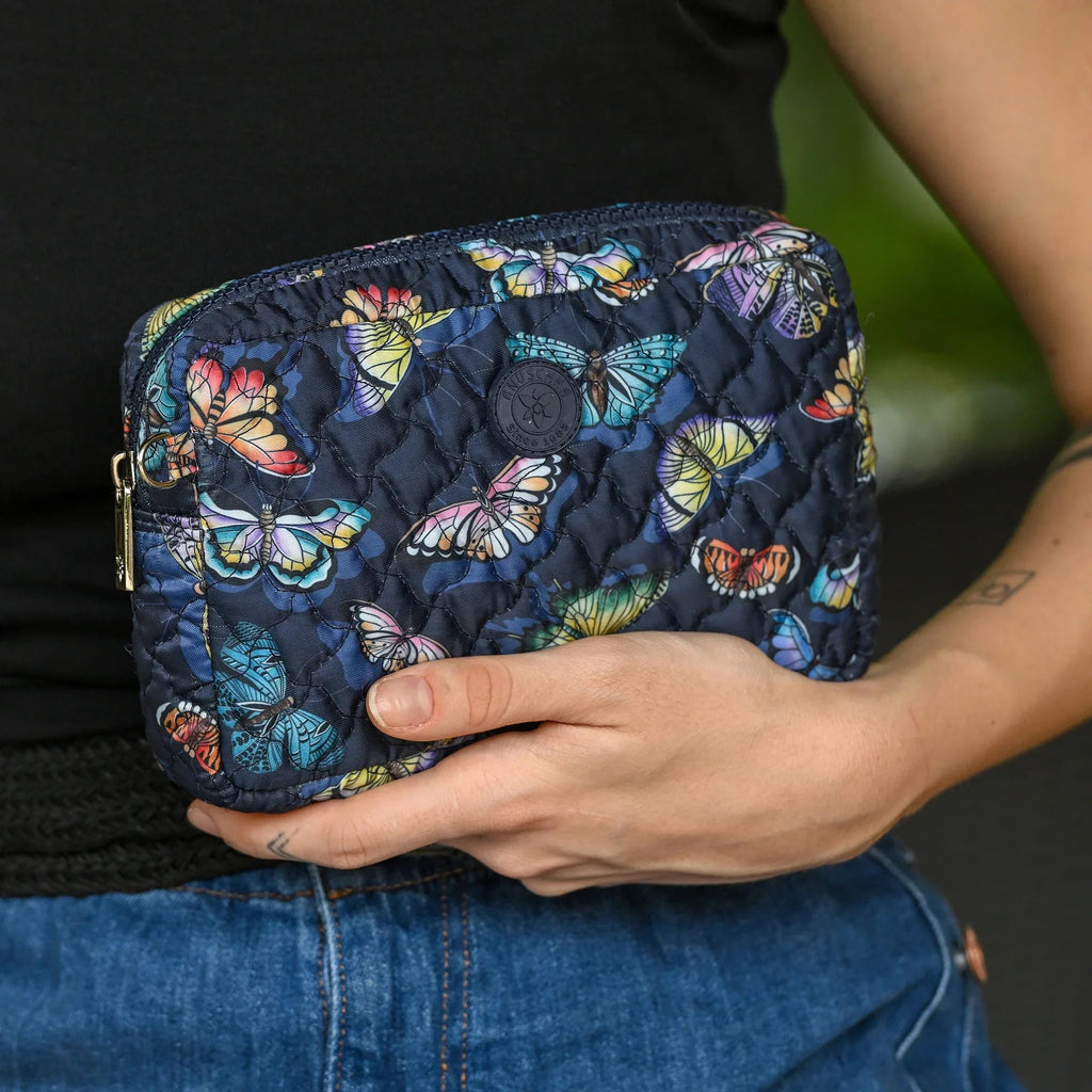 Wanderlust Quilted Fabric Organizer Pouch (Small) - 18002