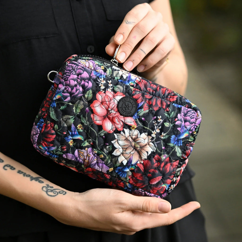 Wanderlust Quilted Fabric Organizer Pouch (Small) - 18002