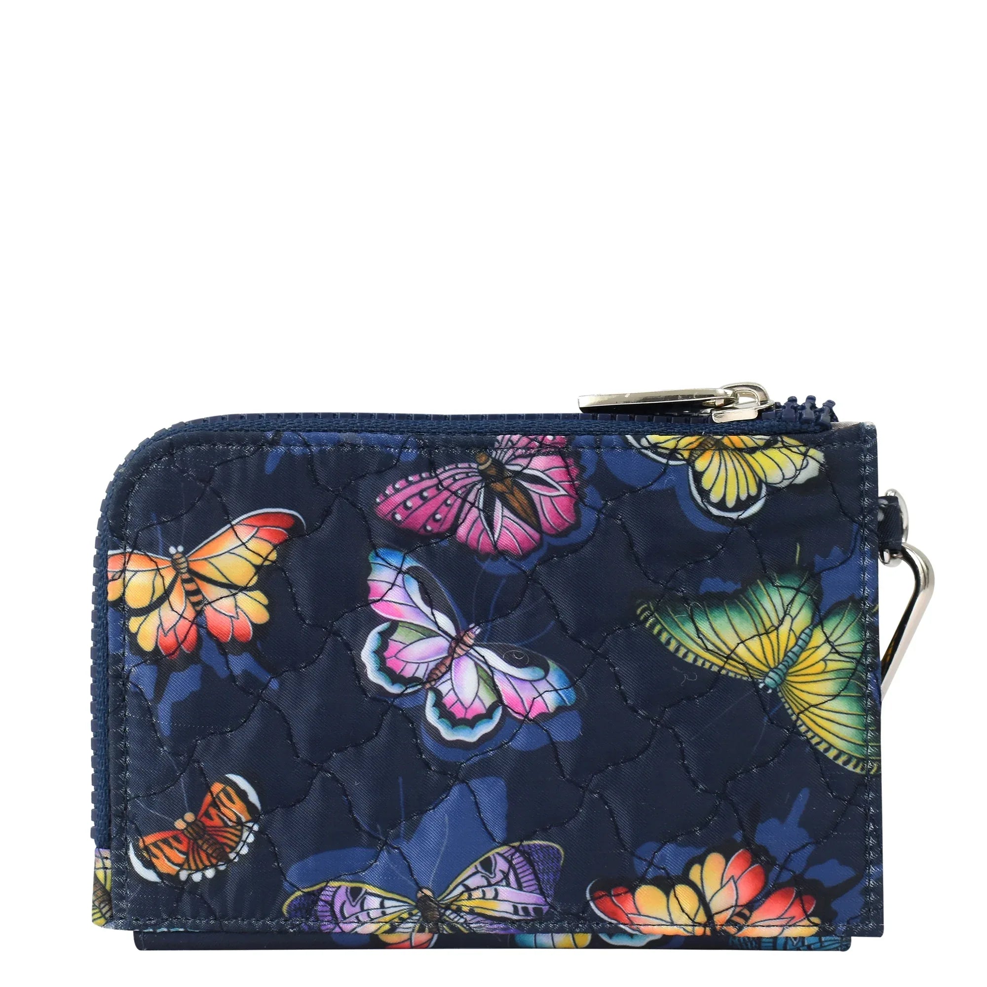 Wanderlust Quilted Fabric Double Zip Wristlet - 18003