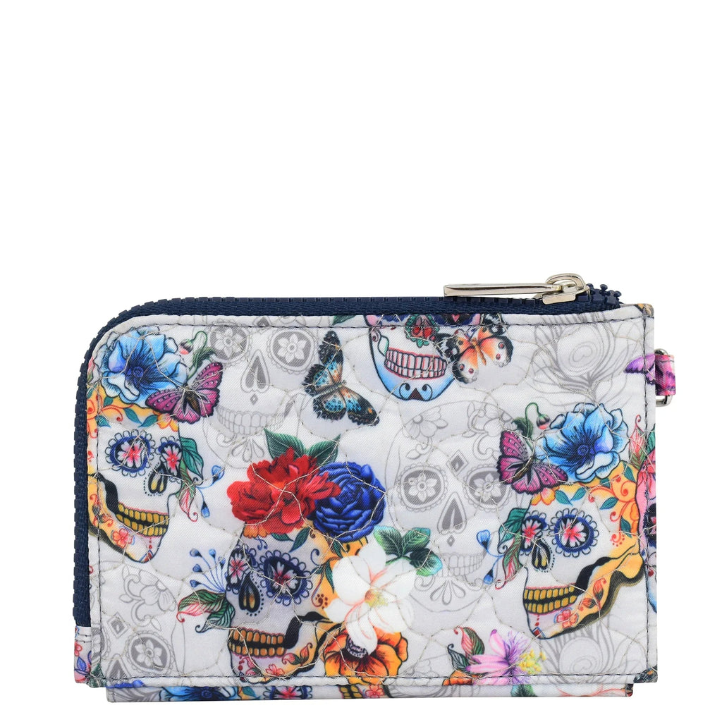 Wanderlust Quilted Fabric Double Zip Wristlet - 18003