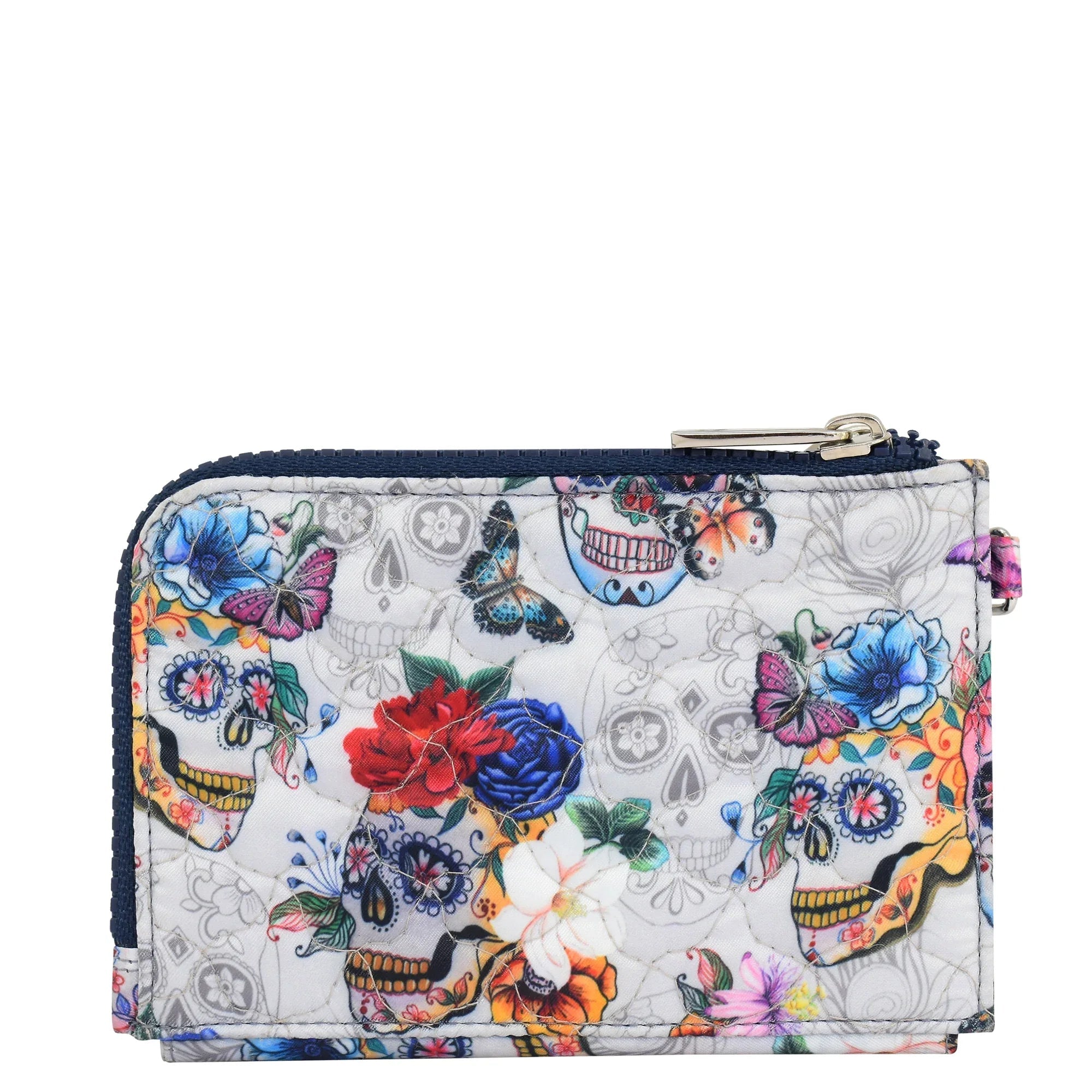 Wanderlust Quilted Fabric Double Zip Wristlet - 18003