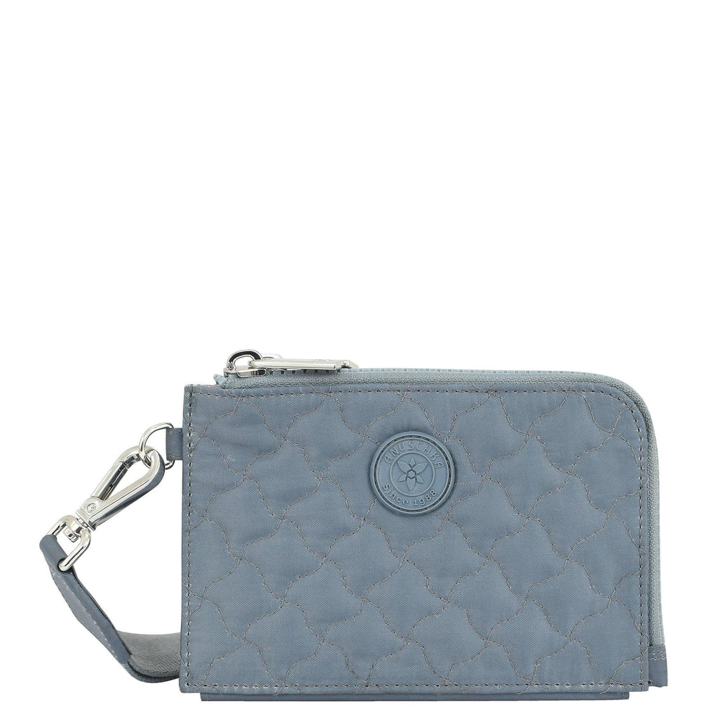 Wanderlust Quilted Fabric Double Zip Wristlet - 18003