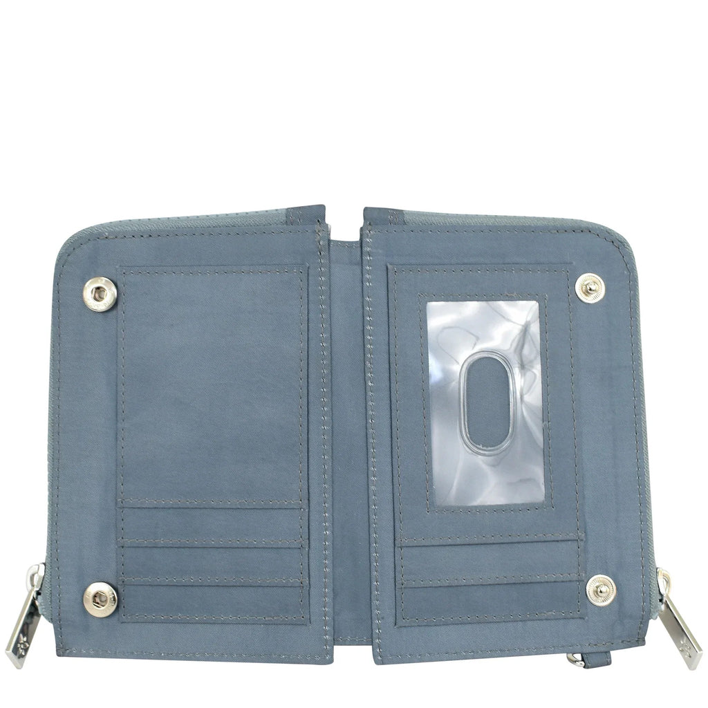 Wanderlust Quilted Fabric Double Zip Wristlet - 18003