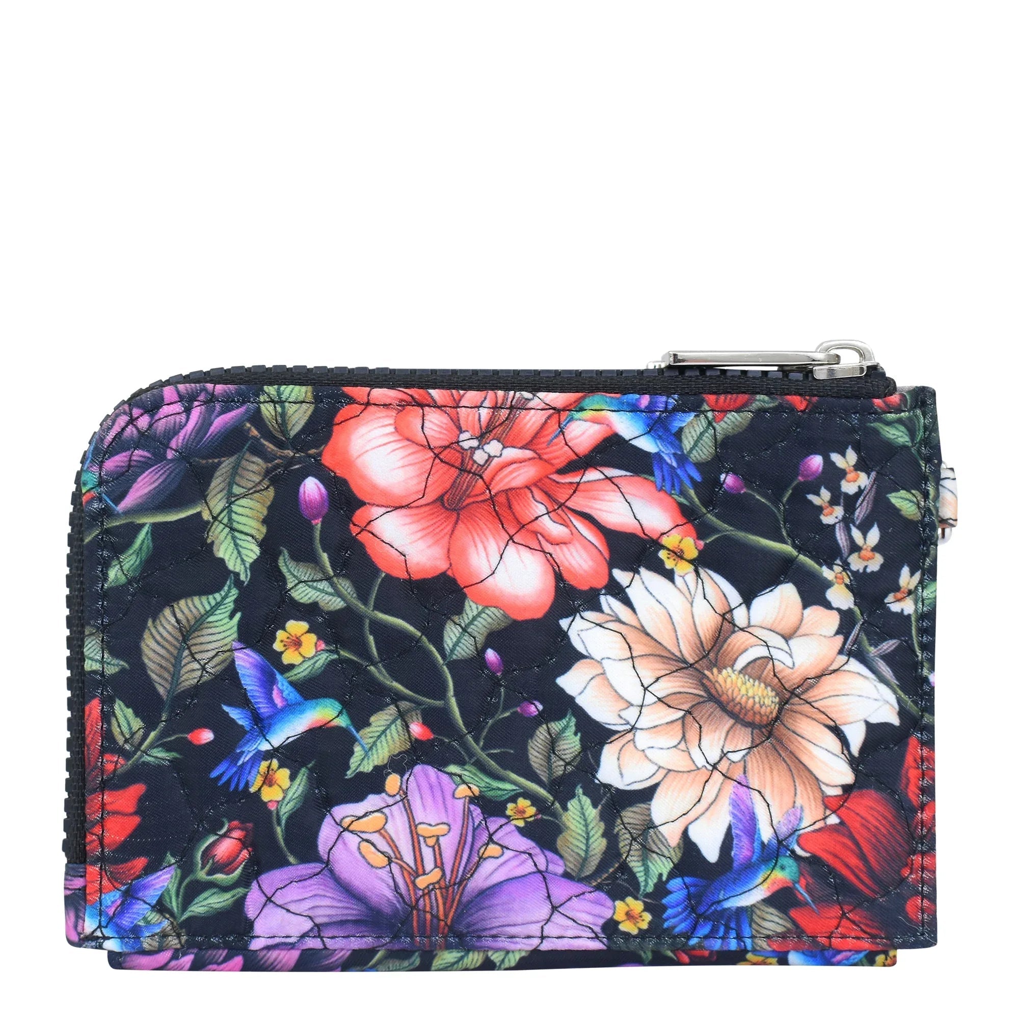 Wanderlust Quilted Fabric Double Zip Wristlet - 18003