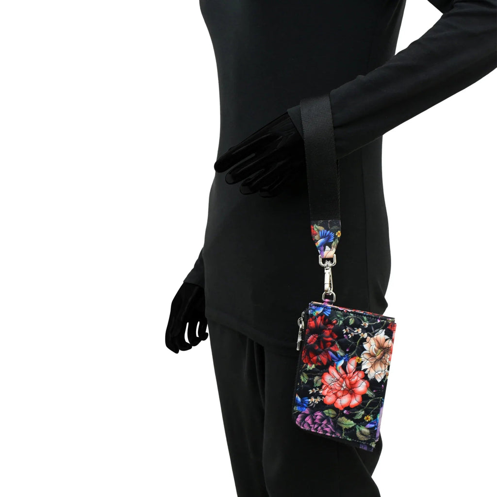 Wanderlust Quilted Fabric Double Zip Wristlet - 18003