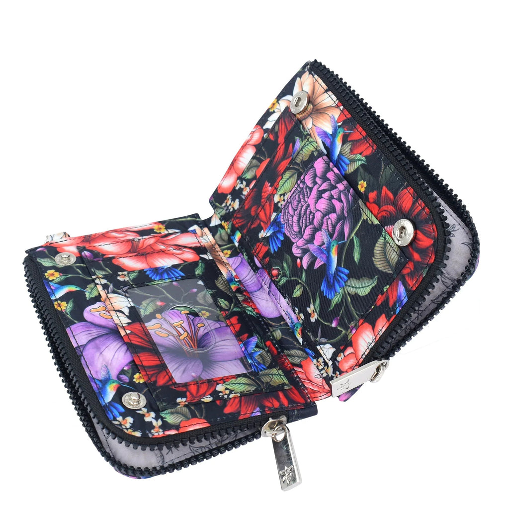 Wanderlust Quilted Fabric Double Zip Wristlet - 18003