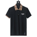 Fendi Black T-shirt with Collar Banlieue91