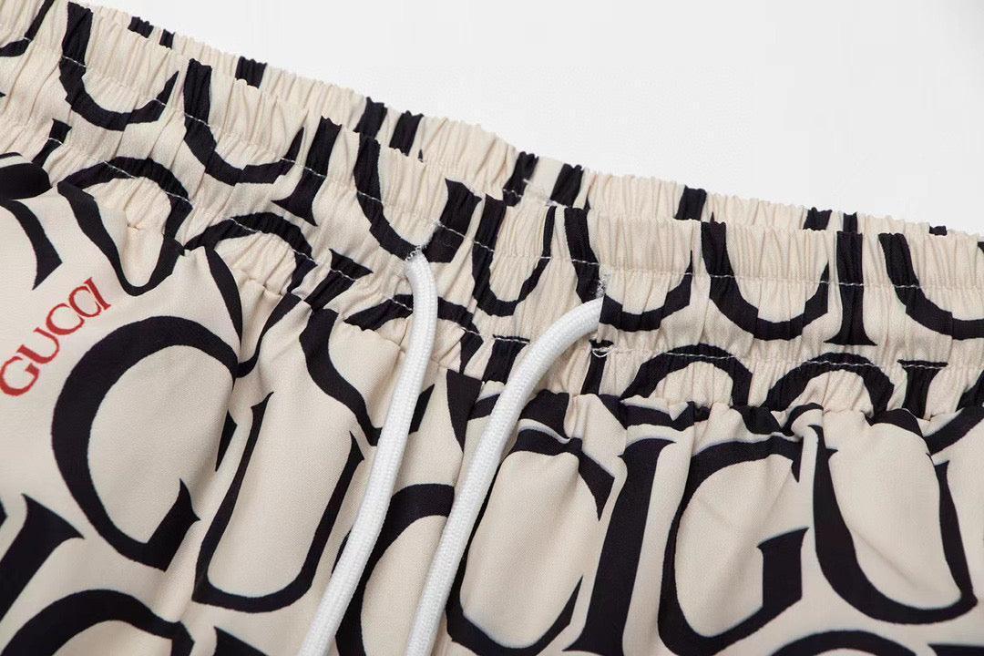 Maxi Gucci Print Fabric Short 'Beige' Banlieue91