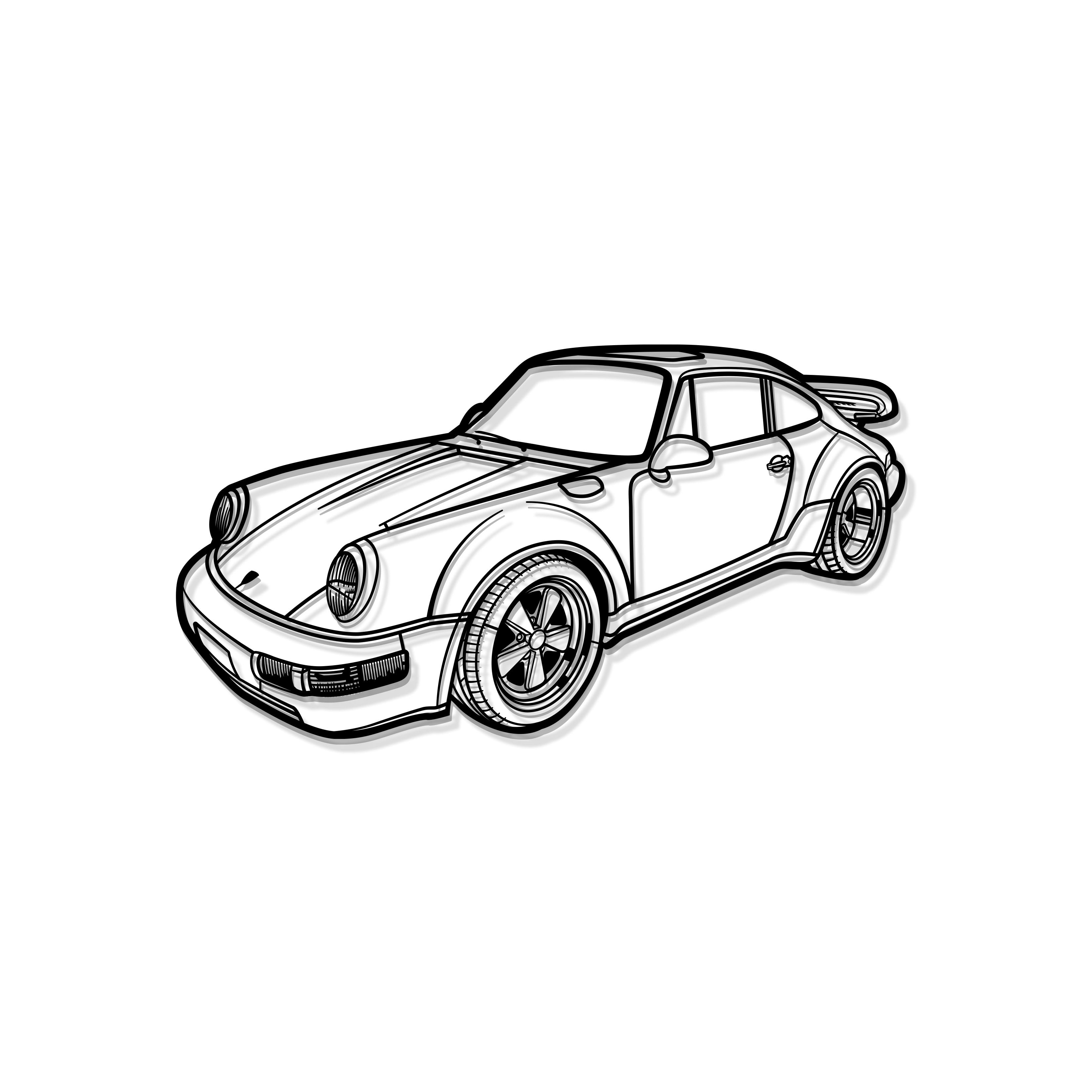 1978 911 SC Perspective Metal Car Wall Art - MT1287
