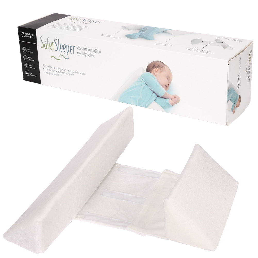 Baby side sleeping pillow shaped pillow anti head deviation removable and washable waist protection baby pillow
