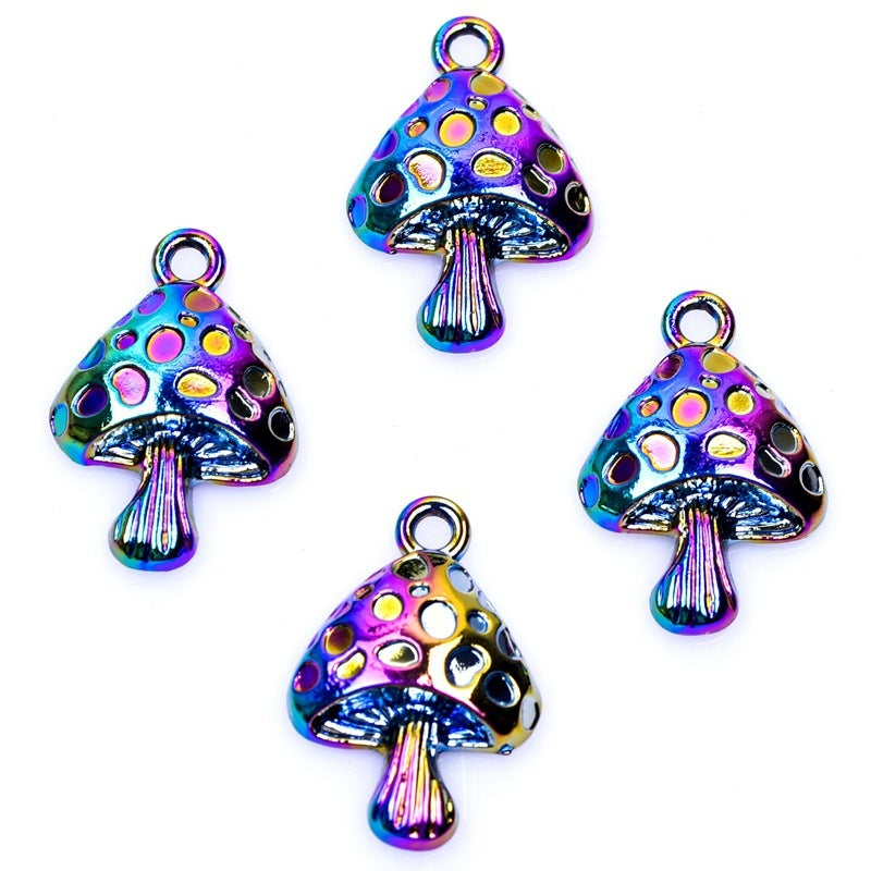 Cute Hip Hop Alloy Plant Mushroom Pendant Necklace