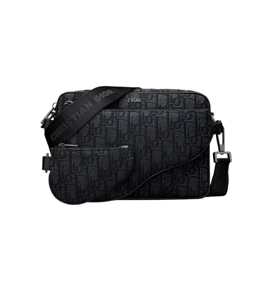Dior Saddle Triple Pouch Beige and Black Dior Oblique Jacquard Banlieue91