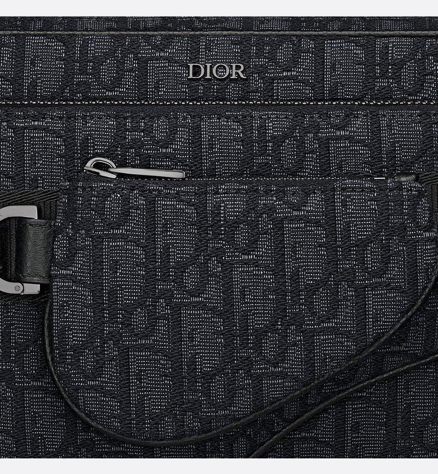 Dior Saddle Triple Pouch Beige and Black Dior Oblique Jacquard Banlieue91