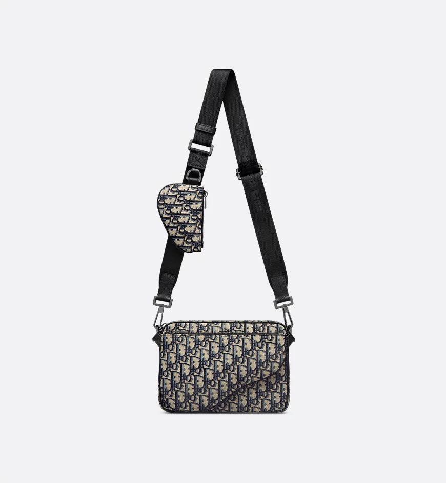 Dior Saddle Triple Pouch Black Dior Oblique Jacquard Banlieue91