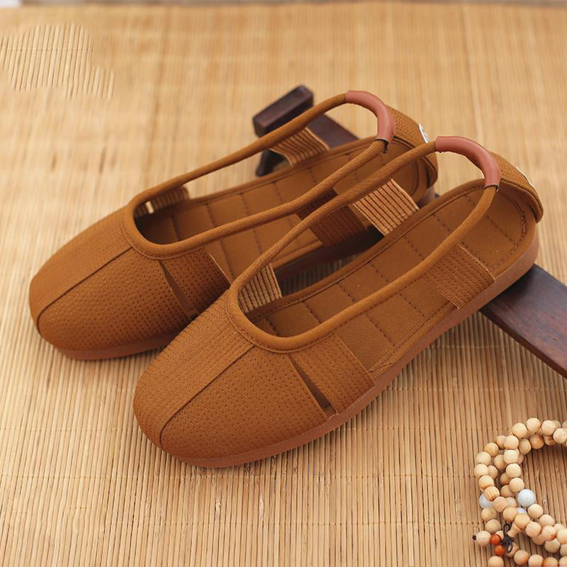 Monk Shoes Single Shoes Arhat Shoes Men's Cloth Top Cotton Shoes Monk Light soled Meditation Shoes V.I.P Digital Presence