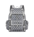 Dior Gray Coated Cotton Canvas with CD Diamond Print and Dior Gray Smooth Calfskin Banlieue91