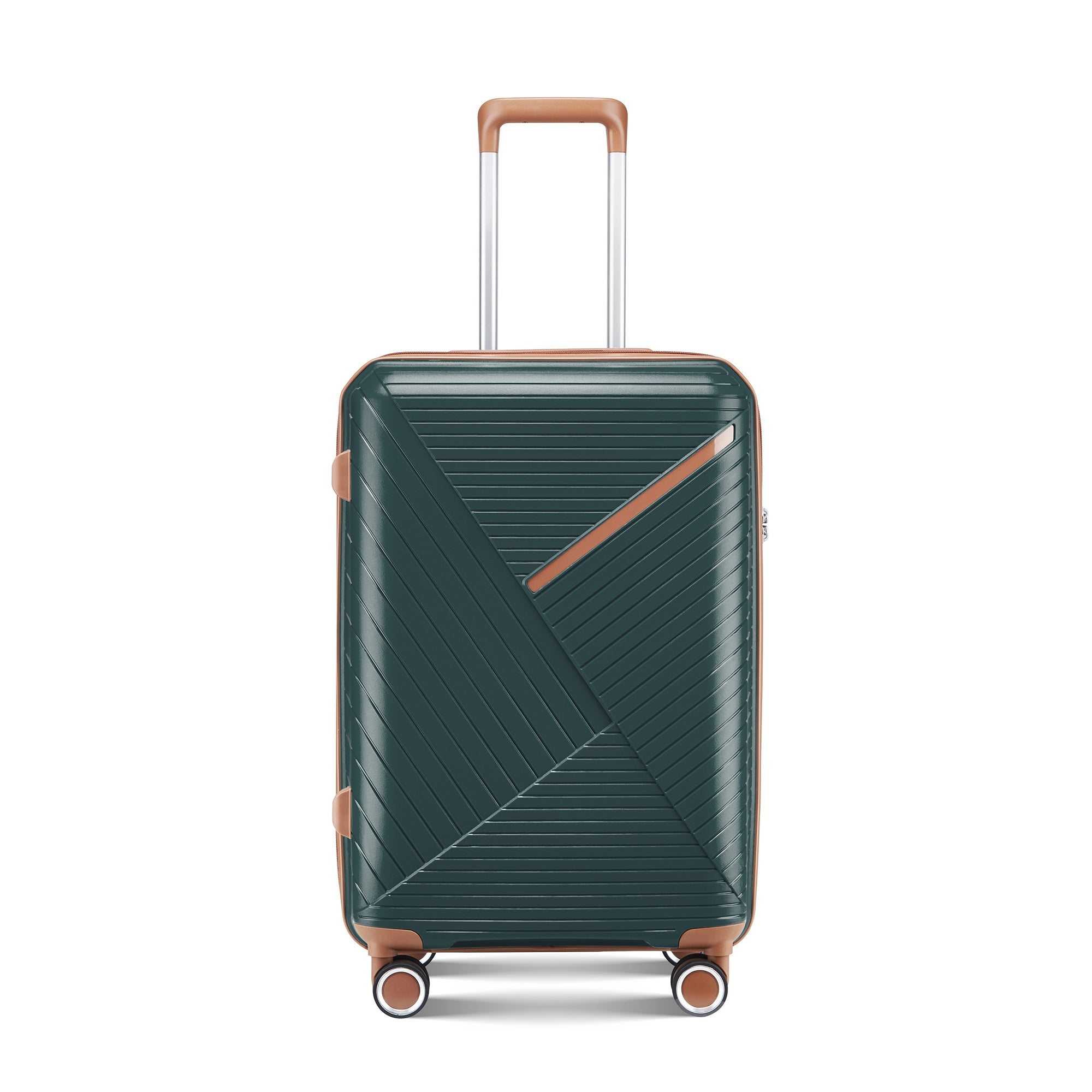 Luggage set of 4 pieces (14/20/24/28) with 4 360 degree silent rotating wheels made of PP material and durable TSA lock