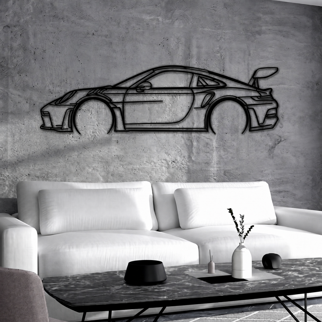 911 GT3 RS Model 992 Detailed Metal Car Wall Art - MT0859 Modello Turbo