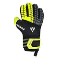 Salerno F.P. Goalkeeper Gloves w/ Finger Support Protection-Black/Yellow/Grey Vizari Sports
