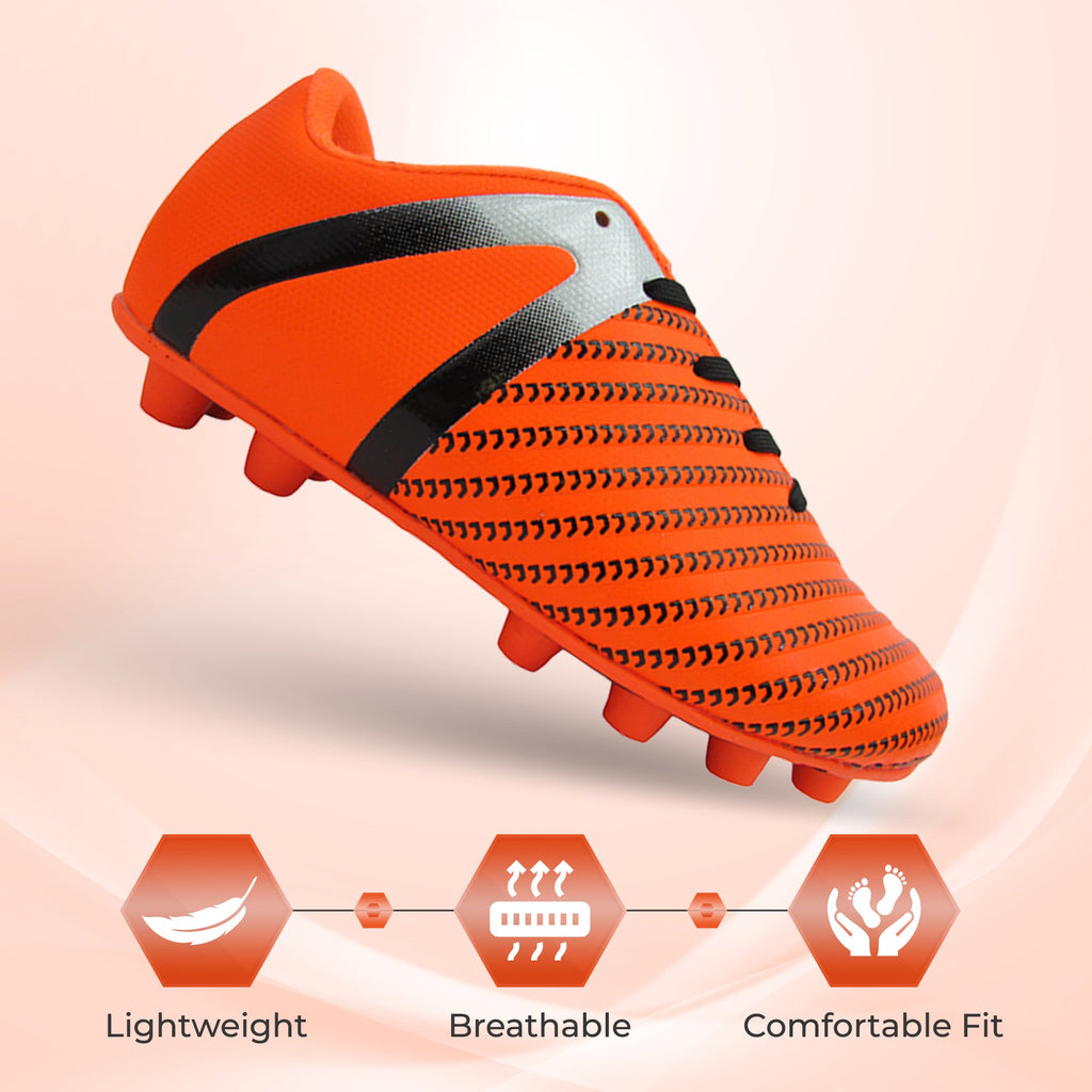 Vizari Impact Firm Ground Soccer Shoes – Orange/Silver Vizari Sports