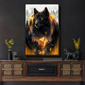Eclipse of the Alpha Wolf Wall Art Tailored Canvases