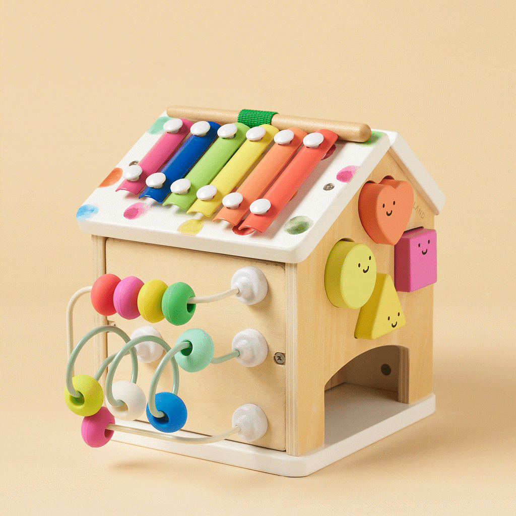 Tiny Land® Cottage Activity Cube - Rainbow Tiny Land INC