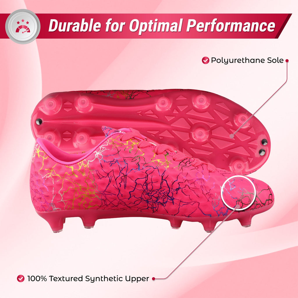 Vizari Zodiac JR Kids Firm Ground (FG) Soccer Cleats – Pink, Youth Sizes 8C–6Y Under $30