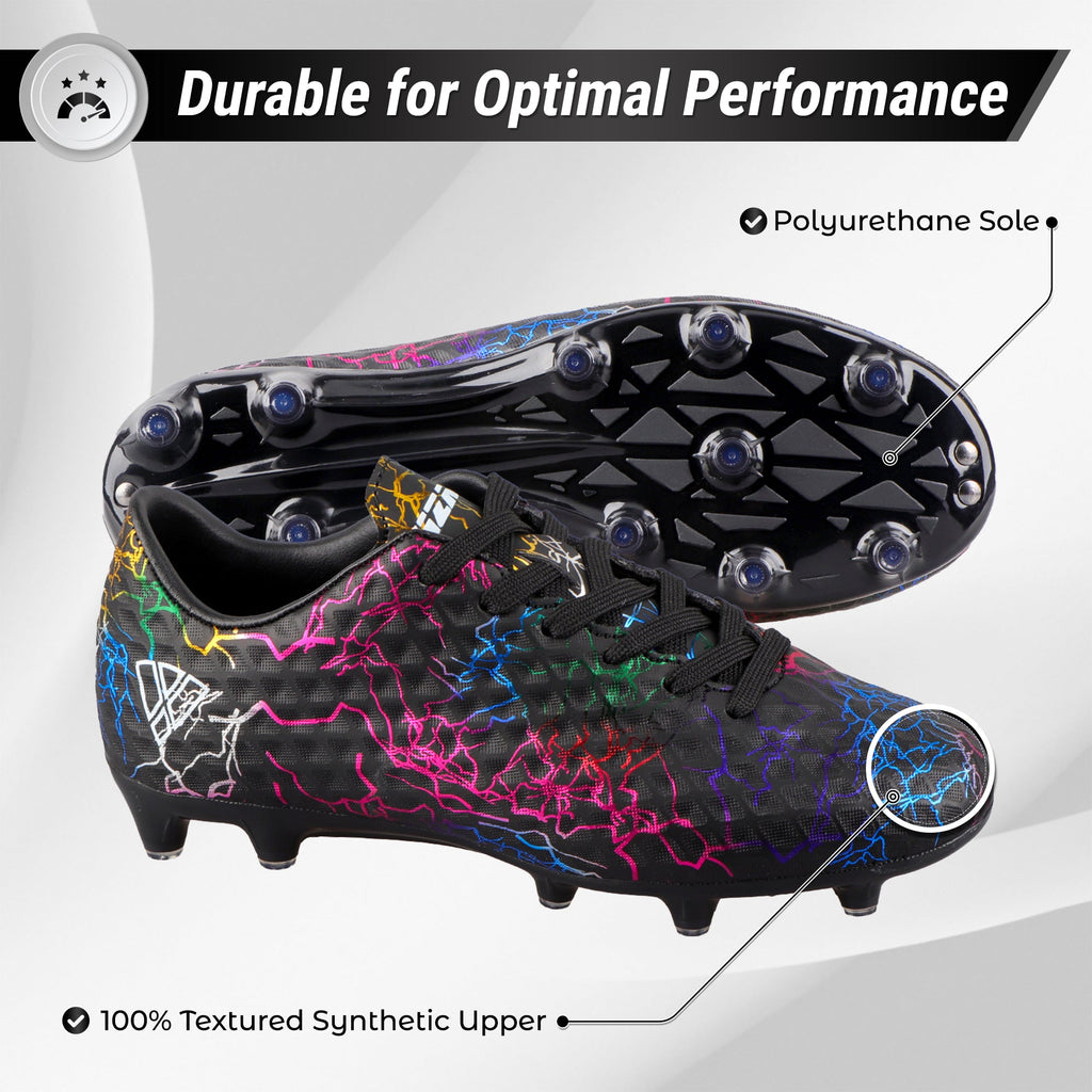 Vizari Zodiac JR Kids Firm Ground (FG) Soccer Cleats – Black, Youth Sizes 8C–6Y Under $30