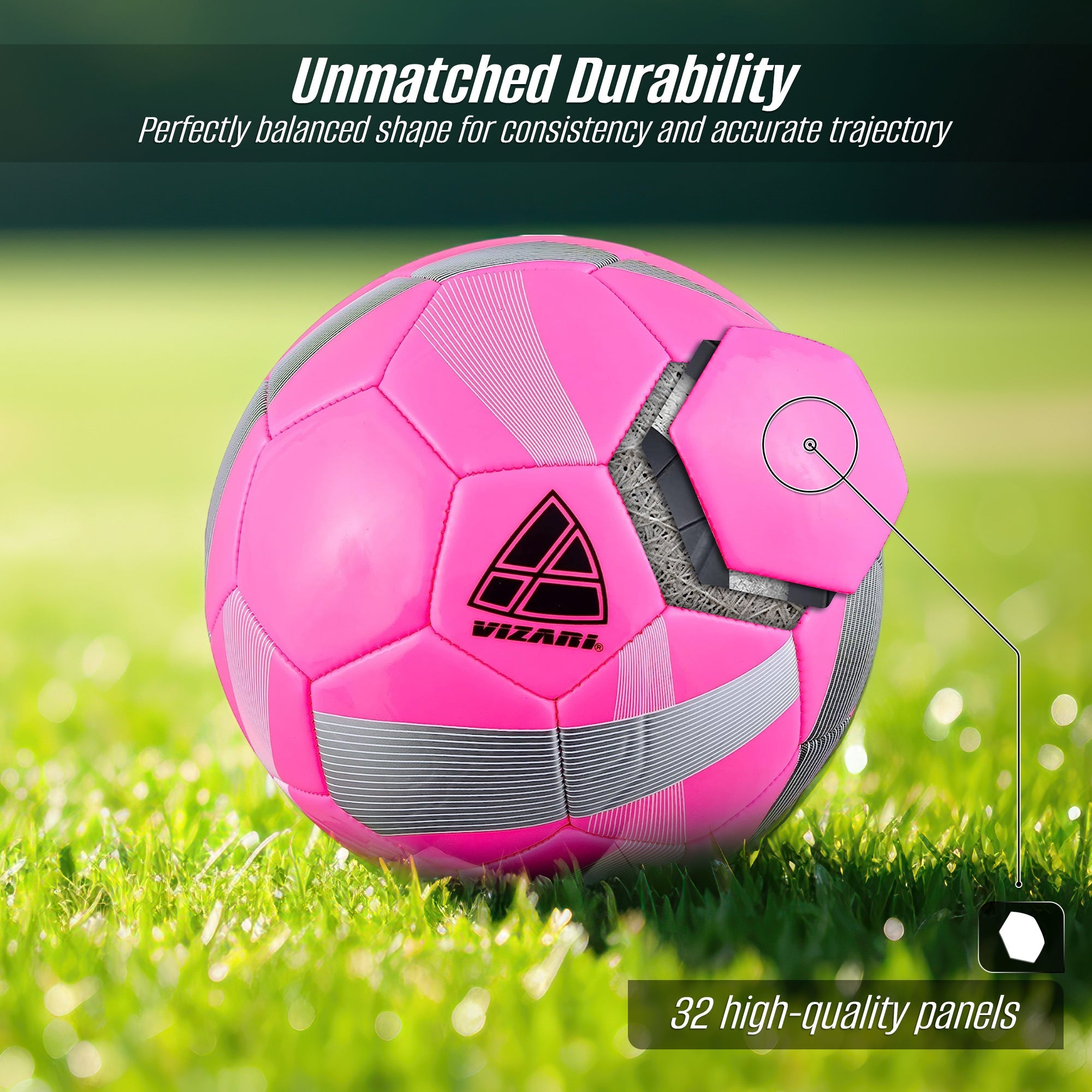 Hydra Soccer Ball-Pink Vizari Sports