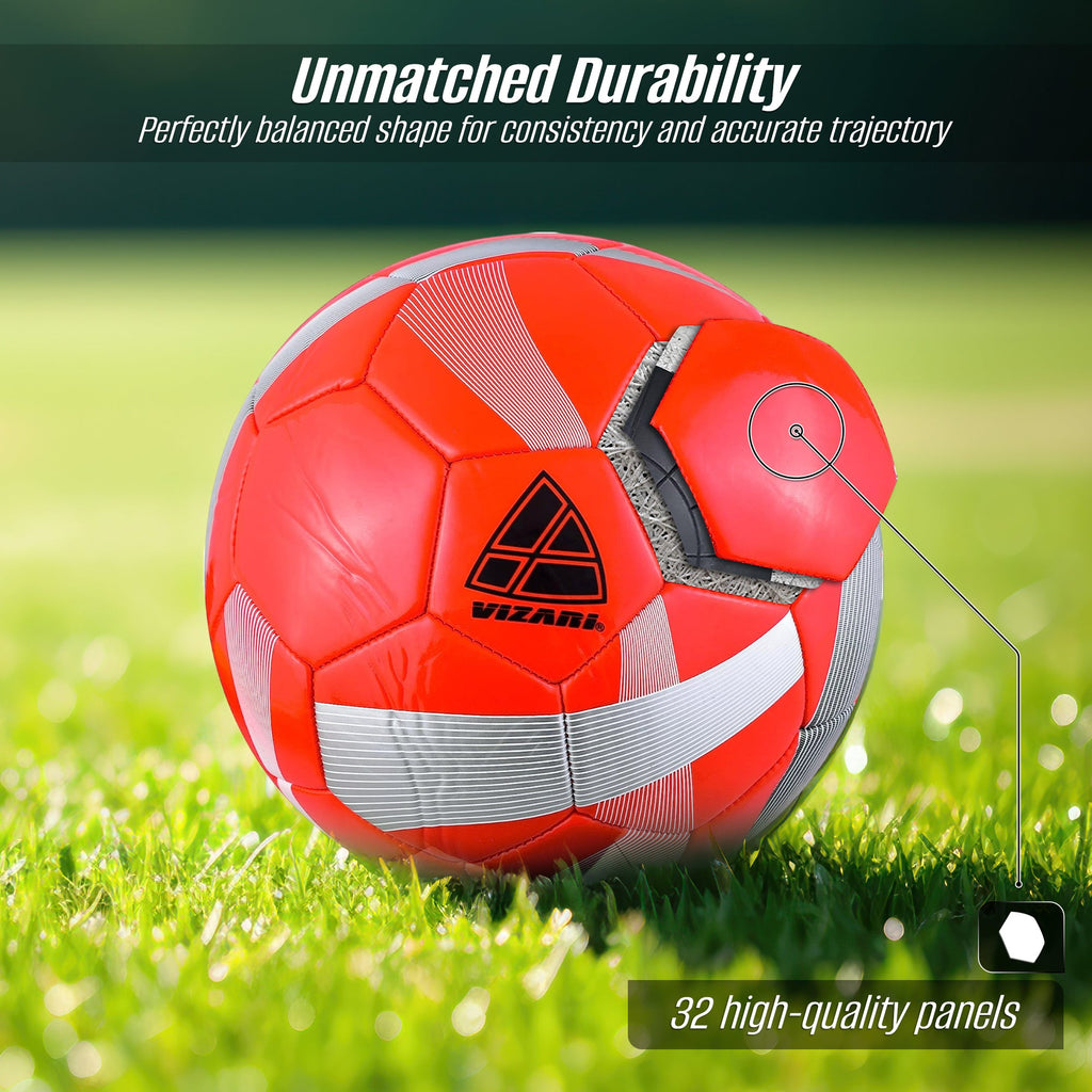 Hydra Soccer Ball-Red Vizari Sports