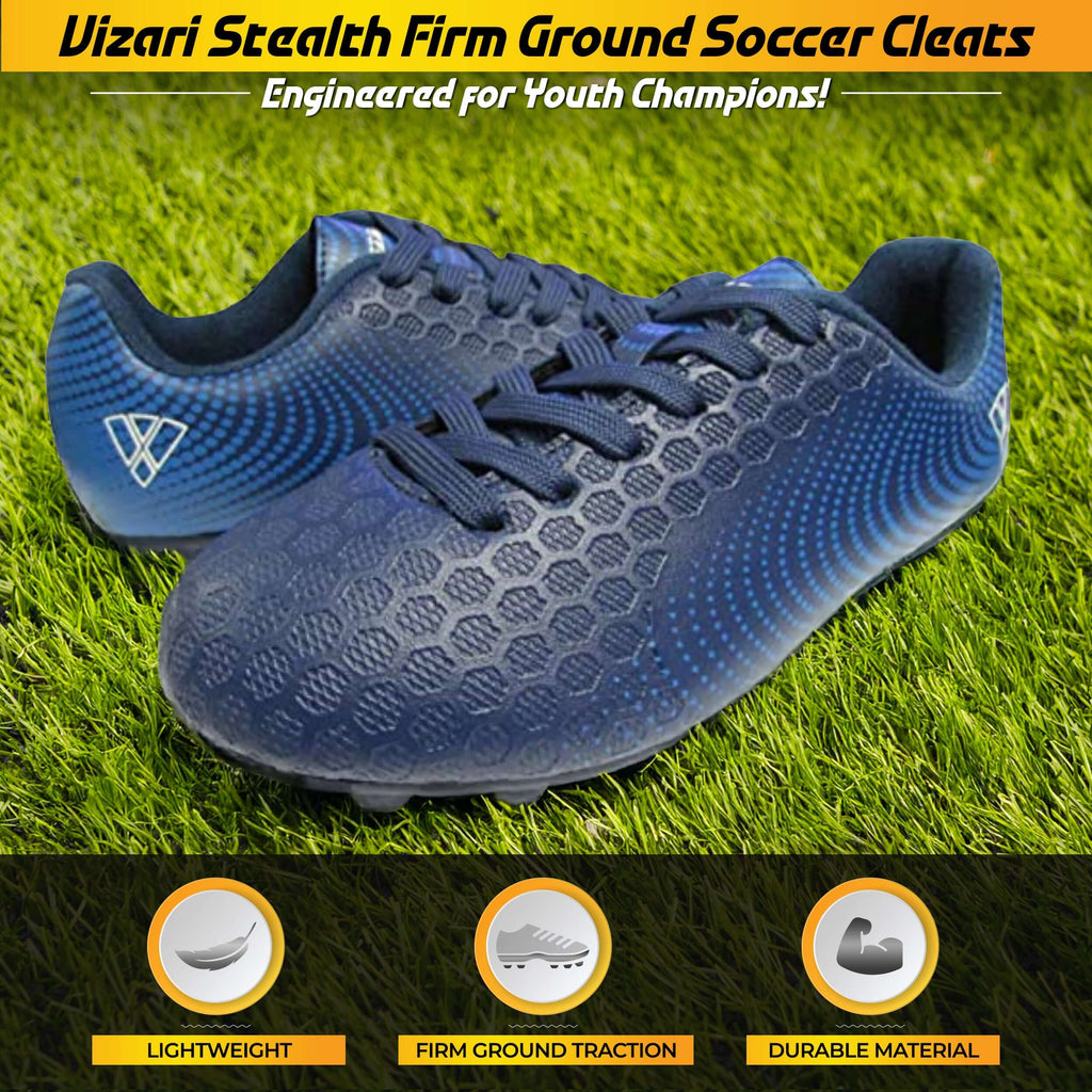 Stealth Firm Ground Soccer Shoes -Navy Vizari Sports