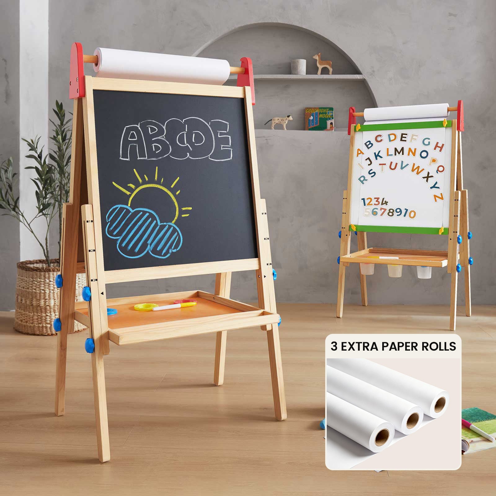 Tiny Land® 3-in-1 Art Easel & Paper Roll Set Tiny Land INC