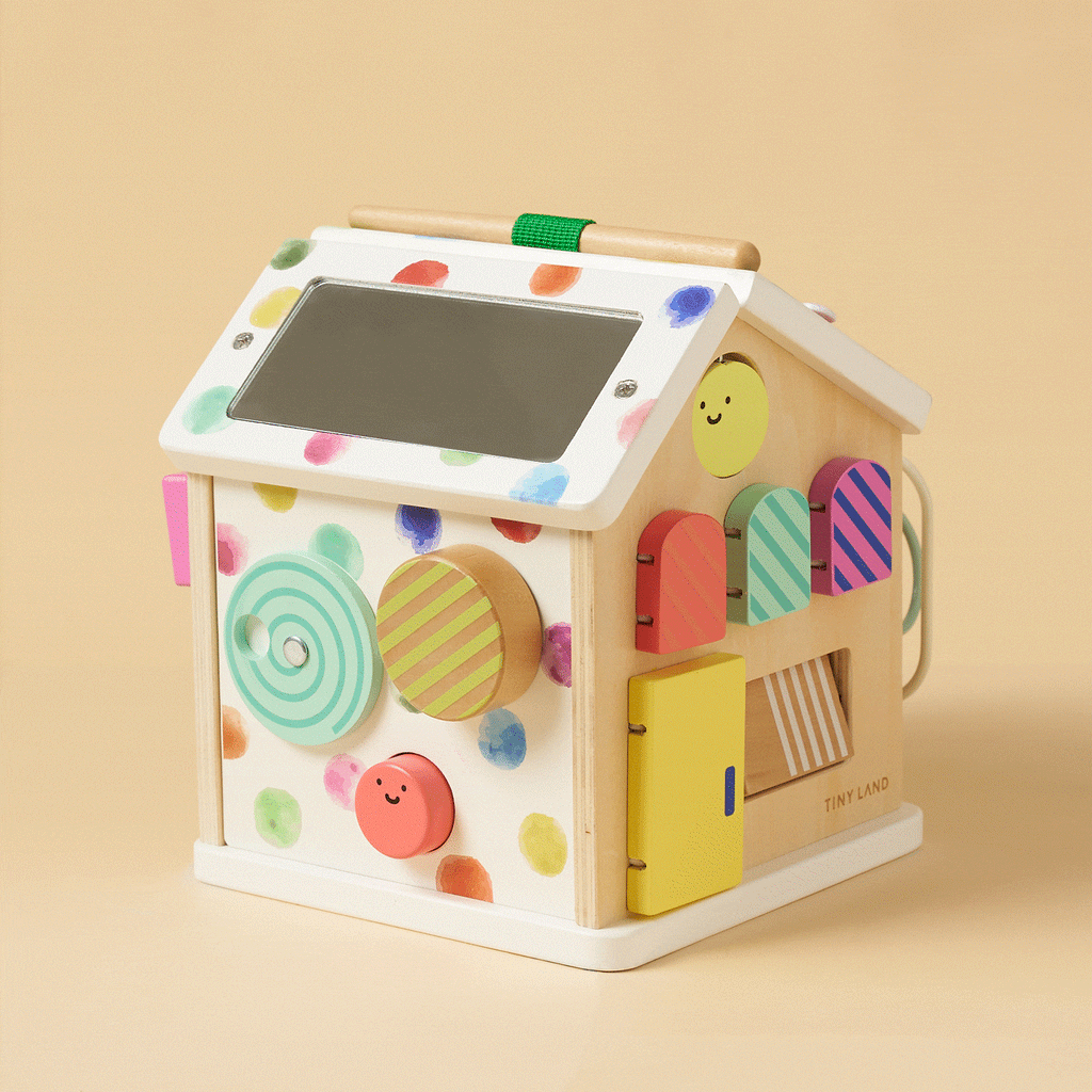 Tiny Land® Cottage Activity Cube - Rainbow Tiny Land INC