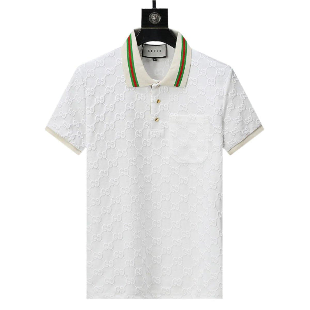 Gucci White T-shirt with a collar Banlieue91