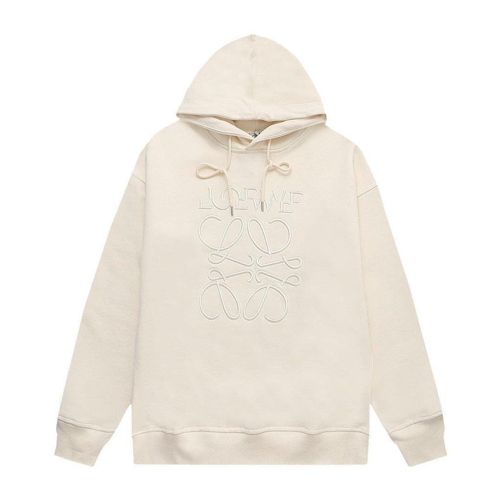 Loewe Relaxed fit hoodie in cotton Beige Banlieue91